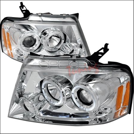 OVERTIME Halo LED Projector Headlights for 04 to 08 Ford F150, Chrome - 12 x 23 x 28 in. OV126214
